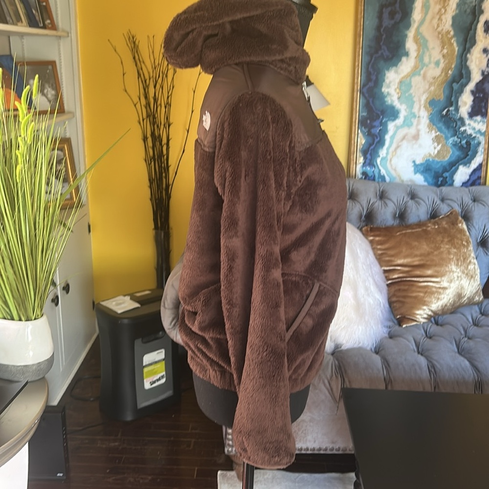 The North Face Fleece Hoodie Jacket Brown Girls Size L - Picture 4 of 10